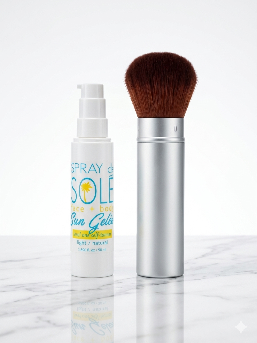 Sun Gelée Self-Tan Kit with Kabuki Body Brush Level 1