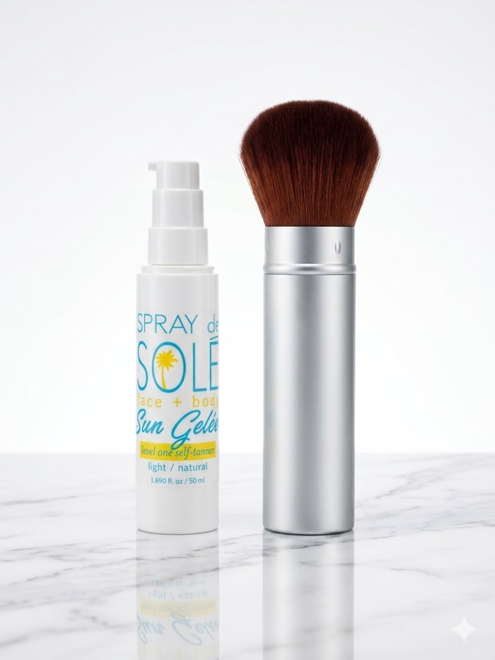 Sun Gelée + Kabuki Body Brush Kit — Level 1 (Light/Medium)